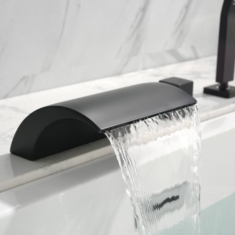 Tub Deck Mount Roman Tub Faucet with 1-Hand Shower