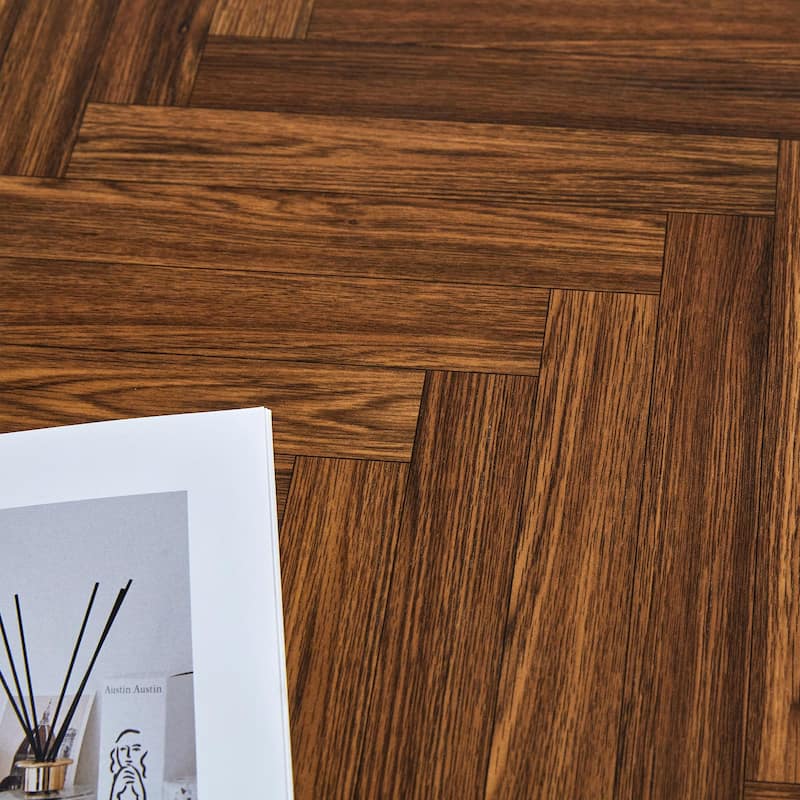 Herringbone Pattern MDF Dining Table - A Perfect Match for Modern Minimalist and Industrial Home Styles