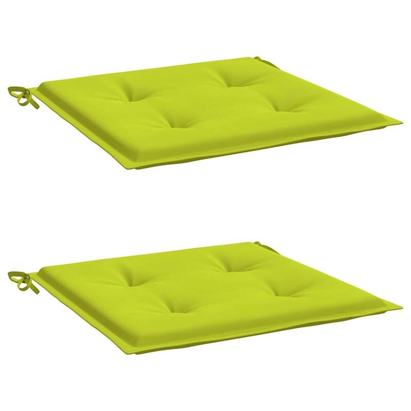 vidaXL Garden Chair Cushions 2 pcs Bright Green Oxford Fabric - 15.7 x 15.7 x 1.2