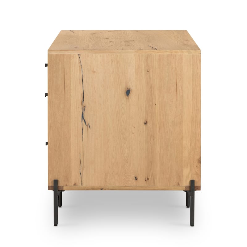 Larry Executive Desk-Light Oak Resin