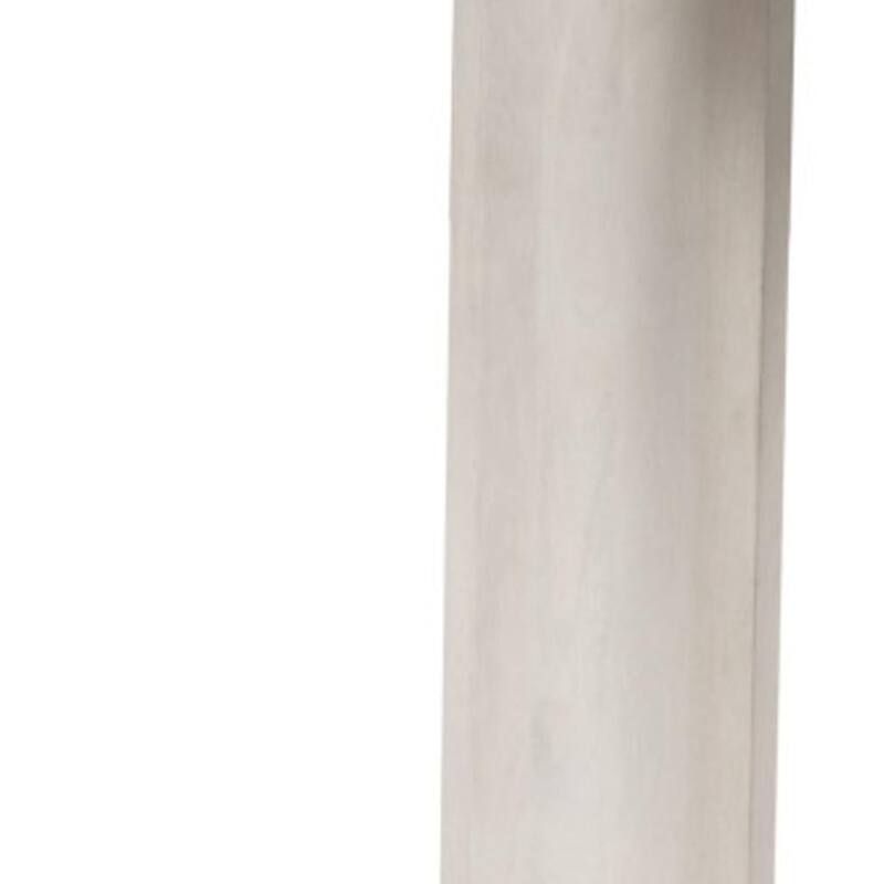 HomeRoots 58" White Solid Wood Oval Console Table - 58.00 in. x 29.90 in. x 19.00 in.