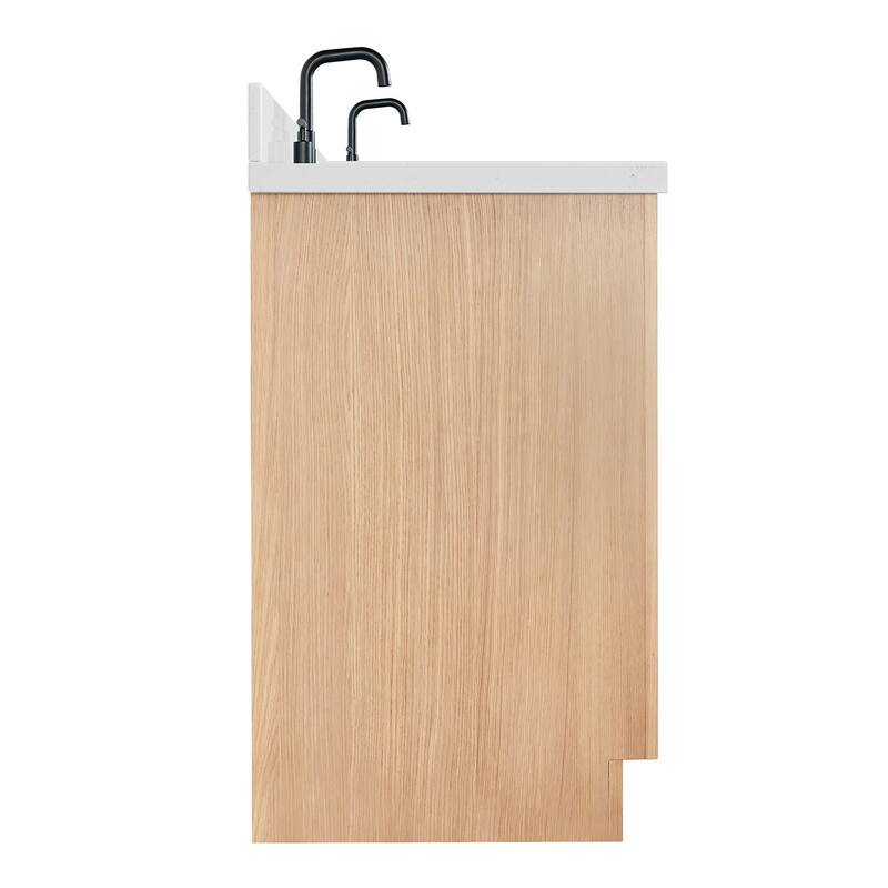 Ariel T060DCQRVO Hepburn 60" Free Standing Double Basin Vanity Set