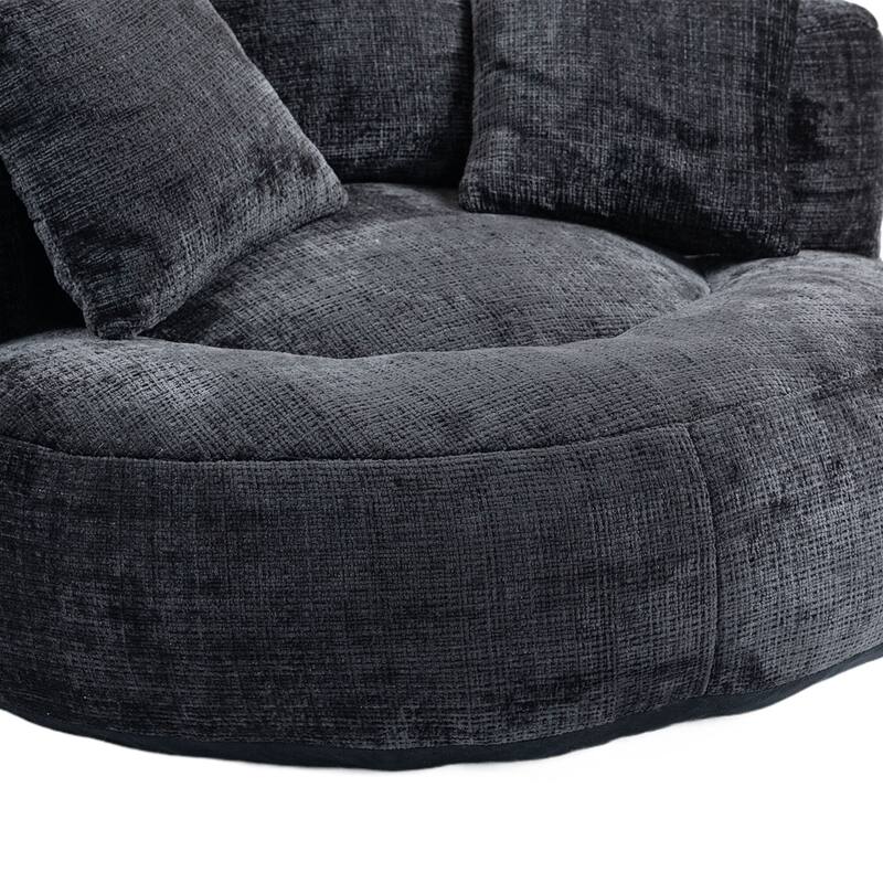 Comfort Lounger High Back Bean Bag Chair Couch With Three Pillows