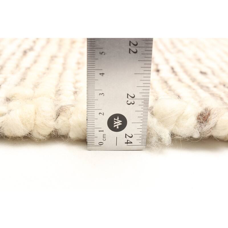 ECARPETGALLERY Braid weave Sienna Tan Wool Rug - 5'3 x 7'11