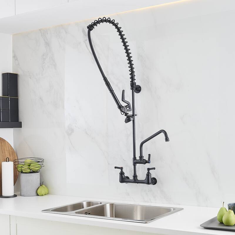 WIZ Commercial Restaurant Wall Mount Kitchen Faucet