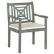 preview thumbnail 3 of 2, SAFAVIEH Outdoor Living Del Mar Ash Grey Acacia Wood 5-piece Beige Cushion Dining Set