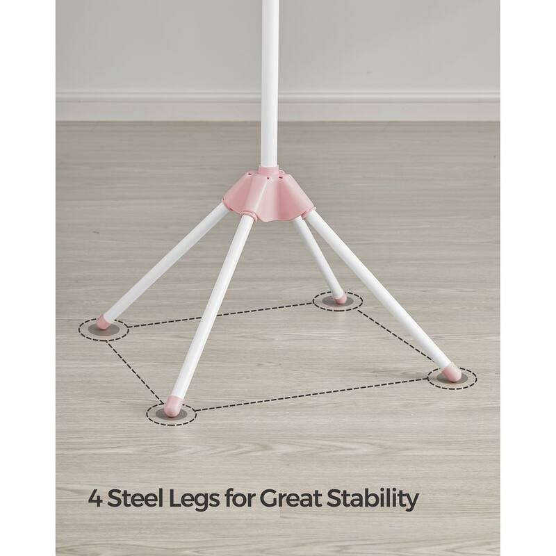 Stainless Steel Foldable Clothes Drying Rack with 360° Rotatable Arms Large Capacity and Space-Saving Design