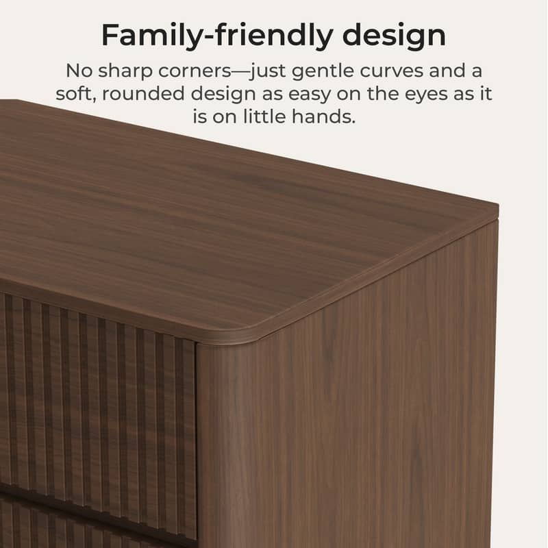 overstock mid century modern dresser Mid-Century Modern Tall Chest of Drawers with Vertical Grooved Design by GDFStudio