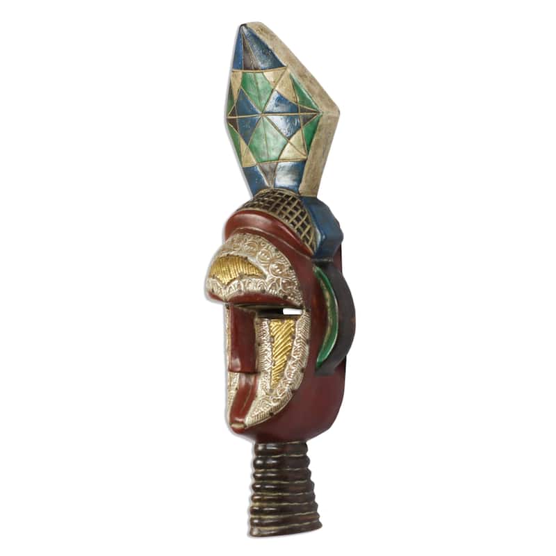 Novica Handmade Dzigbordi Beauty African Wood Mask