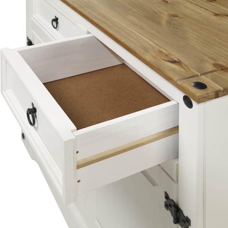 Wood Buffet Sideboard Corona White | Furniture Dash - N/A