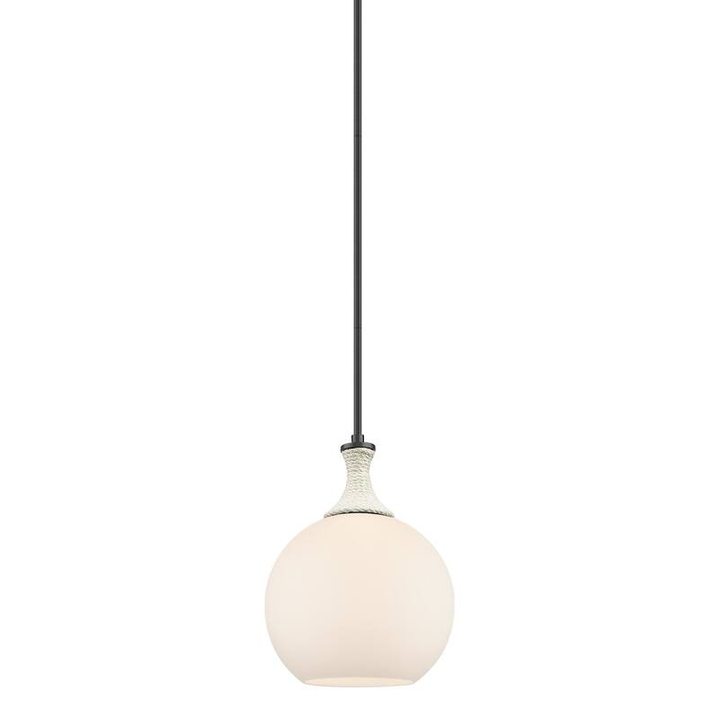 Innovations Lighting 415-1SR-14-10 Astor Pendant Astor 10" Wide - Matte Black / Matte White