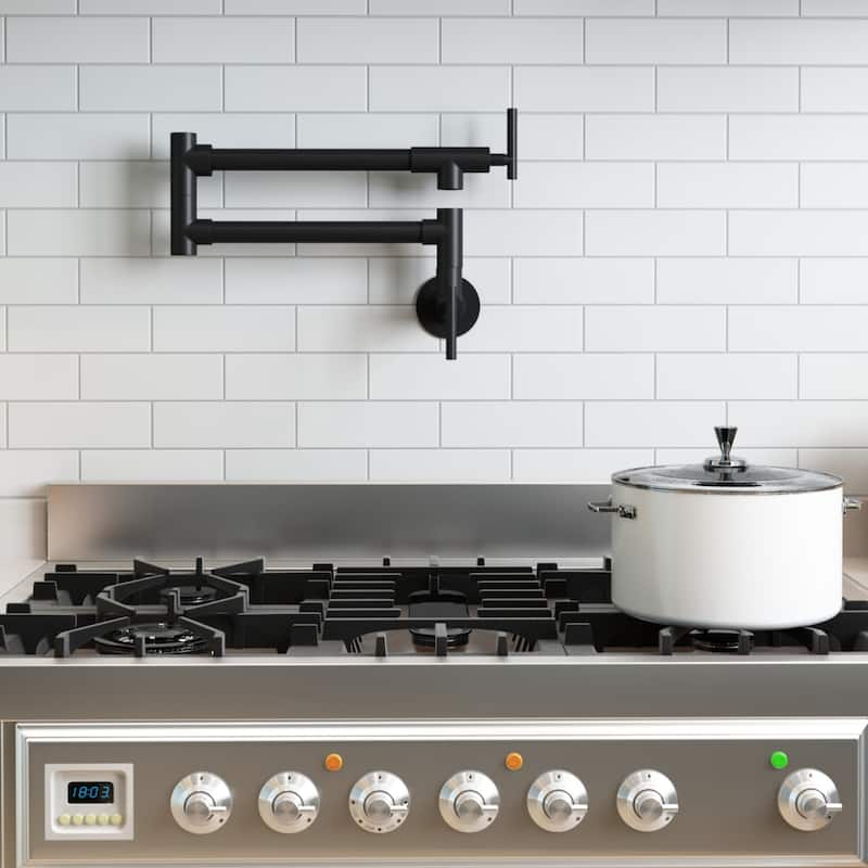 Retro Handles Wall Mount Kitchen Faucet