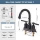preview thumbnail 14 of 21, WOWOW 4 in. Centerset Double Handle Bathroom Faucet with Drain Kit Included
