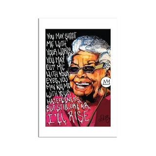 Maya Angelou Fine Art Paper Print by Domonique Brown - Multi