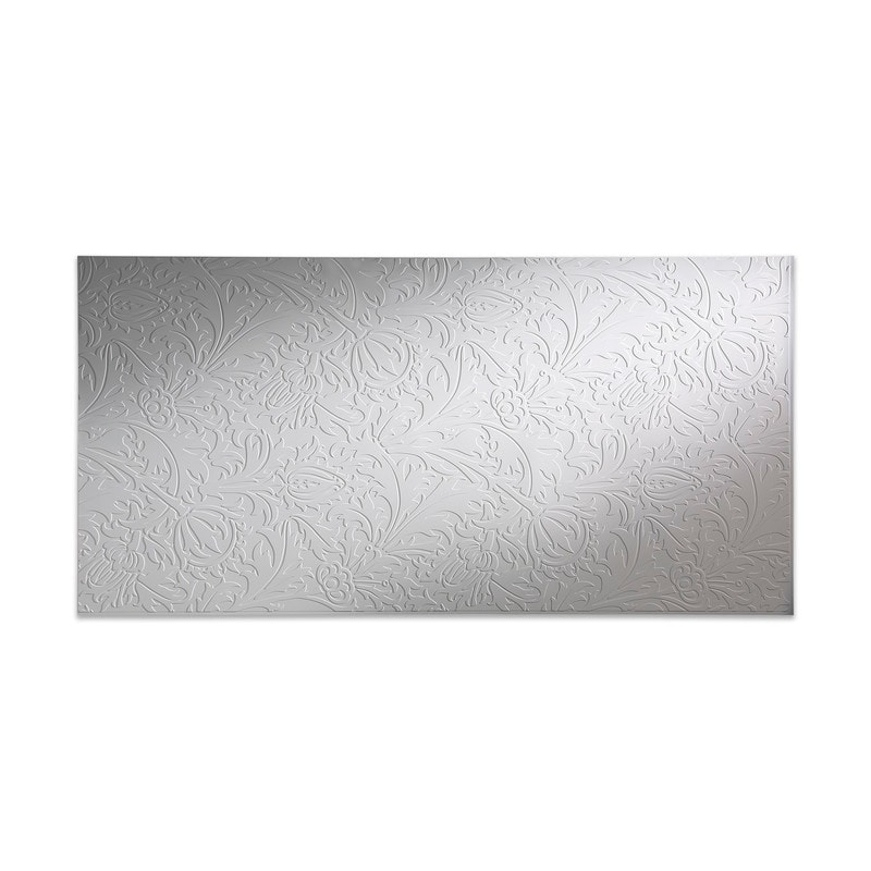 FASÄDE Nettle 4-foot x 8-foot PVC Wall Panel in Matte White - White - 4 x 8