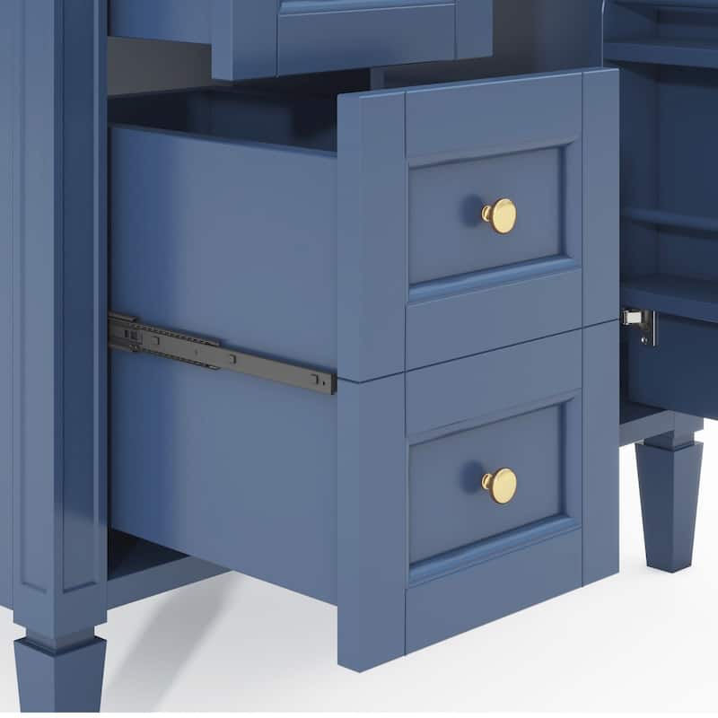 30/36 inches Freestanding Bathroom Vanity Set with Integrated Sink and Drawers