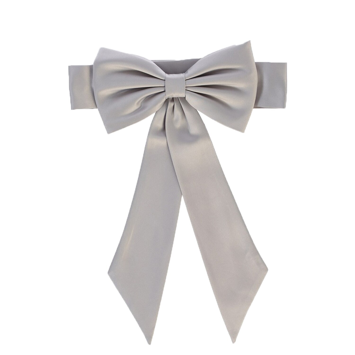 grey satin sash