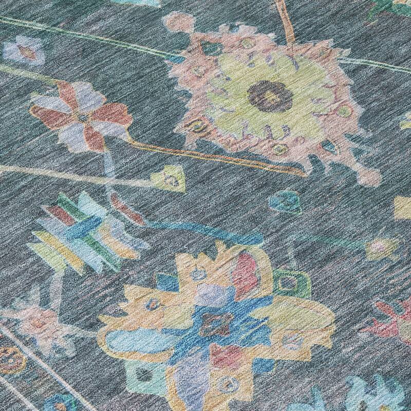 Machine Washable Indoor/ Outdoor Boho Traditional Chantille Rug