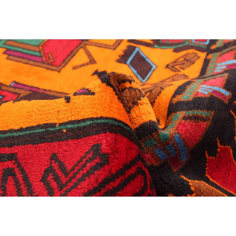 ECARPETGALLERY Hand-knotted Teimani Orange Wool Rug - 2'10 x 4'5