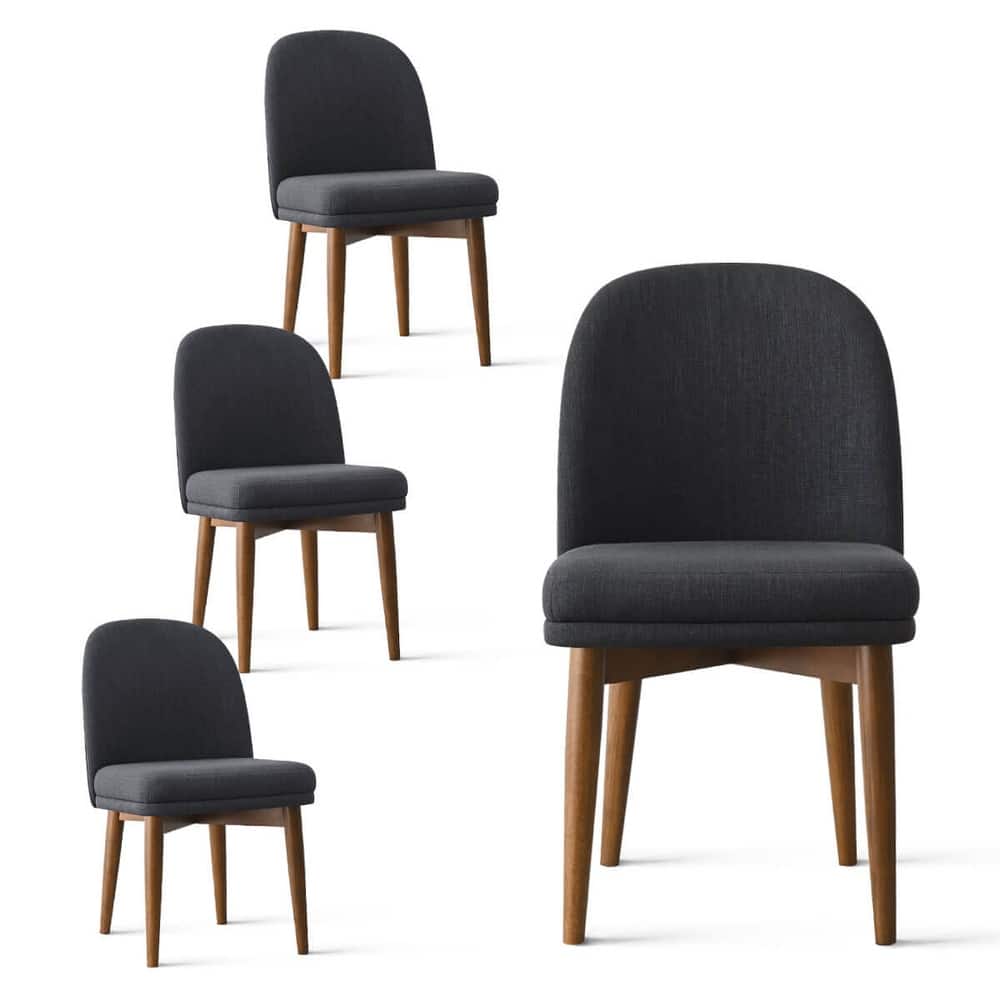 Modern Parsons Dining Chairs with Solid Wood Legs