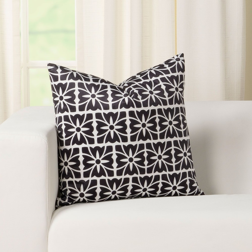 Blackbird Mosaic Printed Plush Throw Pillow