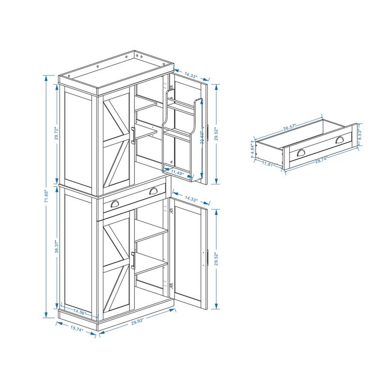 Storage Cabinet with 4 Doors