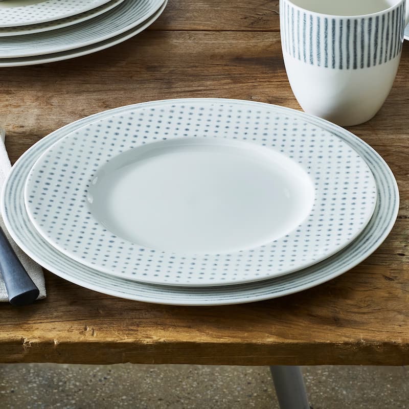 Noritake Hammock 12-Piece Rim Dinnerware Set, Service For 4