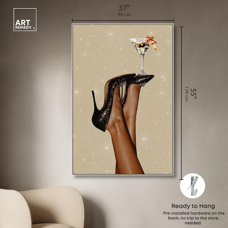 Martini on Display Canvas by Art Remedy
