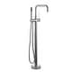preview thumbnail 8 of 34, WOWOW Floor Mount Single-Handle Freestanding Tub Faucet Chrome/White
