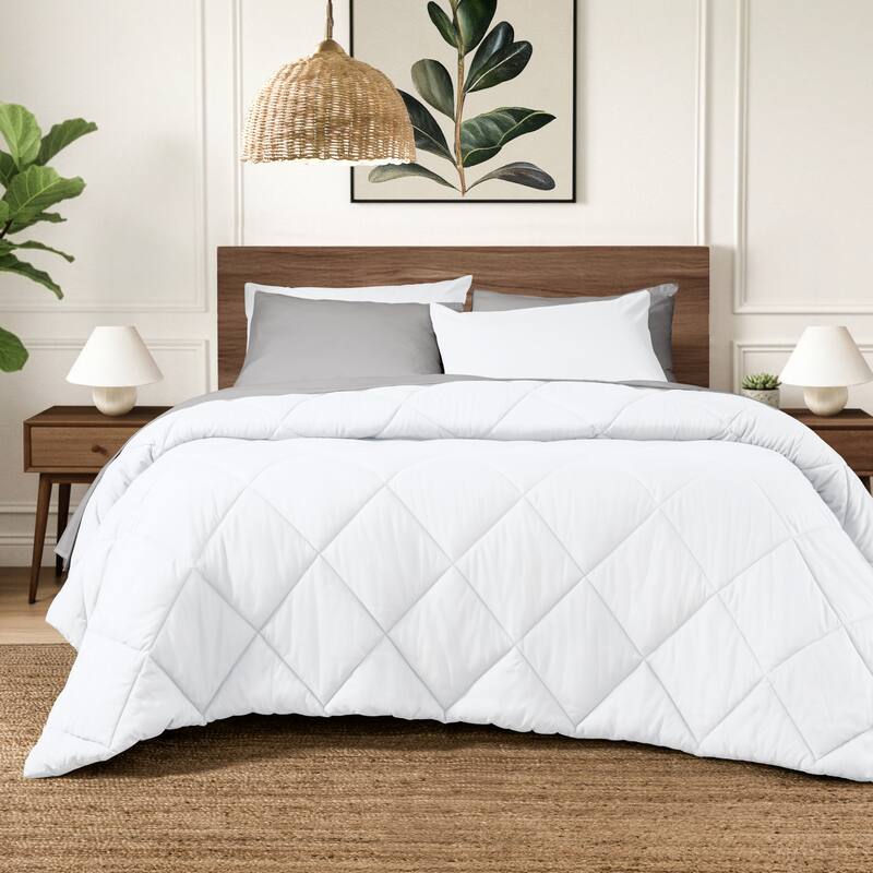Ivy Union Microfiber Comforter Set - Twin - Twin XL - White - Diamond