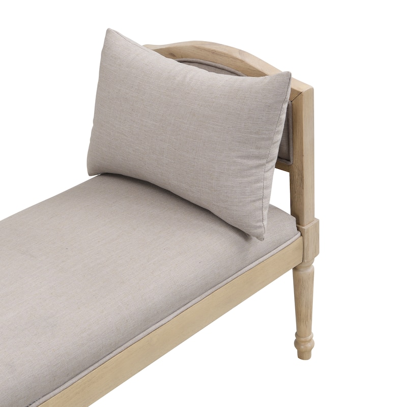 Christopher Knight Home - Elora Upholstered Bench with Turned Legs and Side Cushions