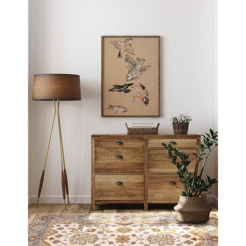 ECARPETGALLERY Hand-knotted Royal Oushak Ivory Wool Rug - 4'0 x 5'11