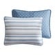 preview thumbnail 4 of 11, Nautica Jettison Horizontal Stripes Reversible Cotton Quilt (Blue, 3 Piece Set)