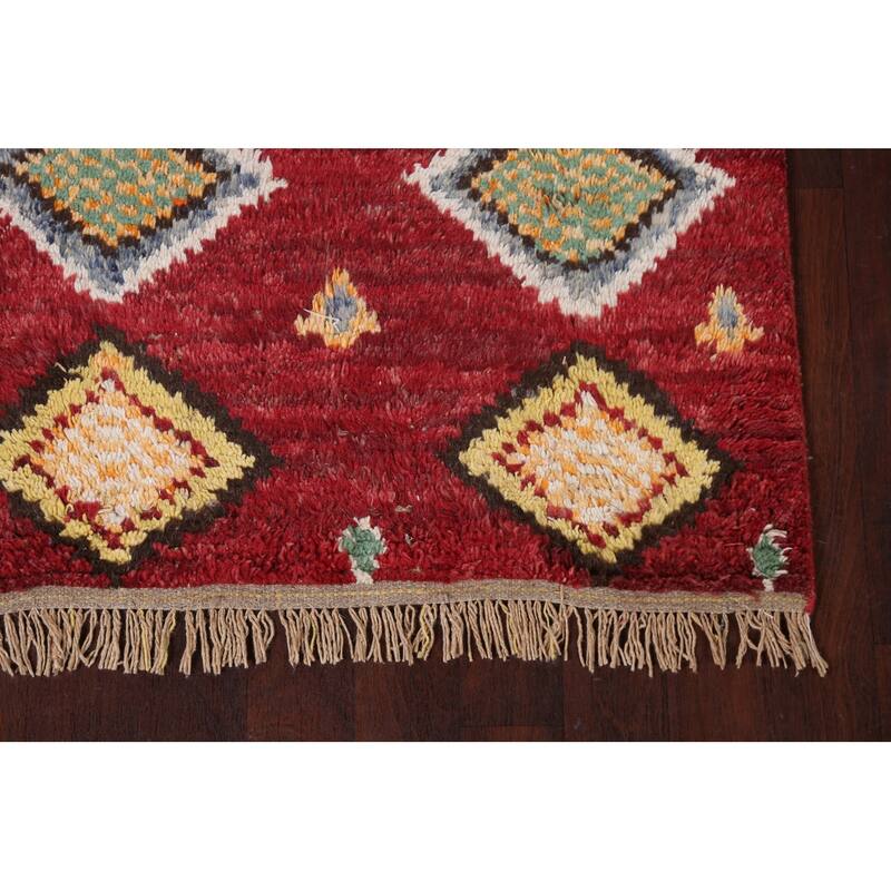 Tribal Moroccan Oriental Wool Area Rug Hand-knotted Home Decor Carpet - 5'8" x 9'8"