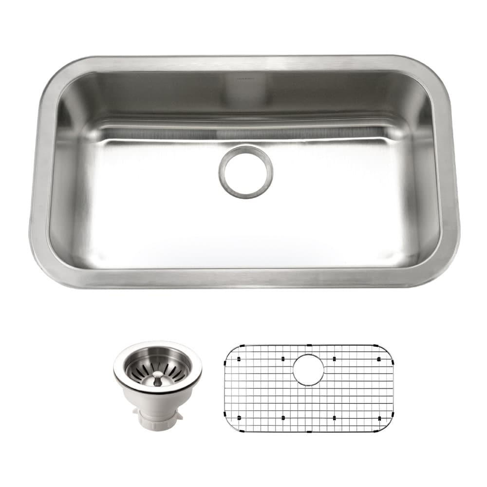 Houzer Belleo 32" Drop In Single Basin Stainless Steel Kitchen Sink