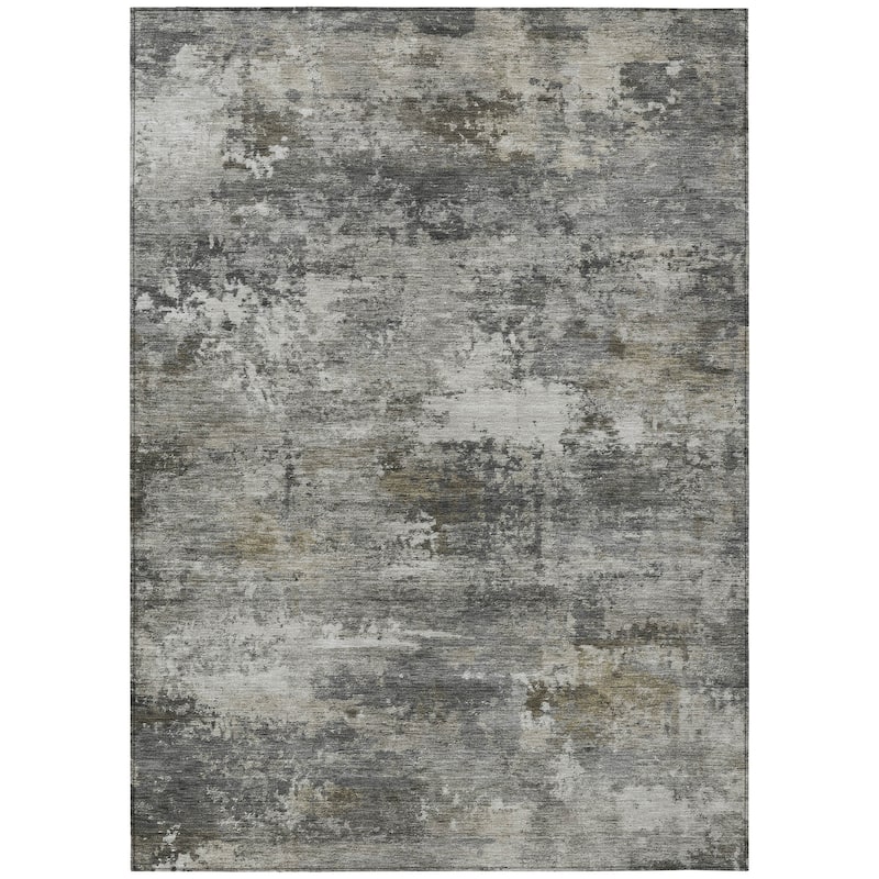 Machine Washable Indoor/ Outdoor Modern Blend Chantille Rug