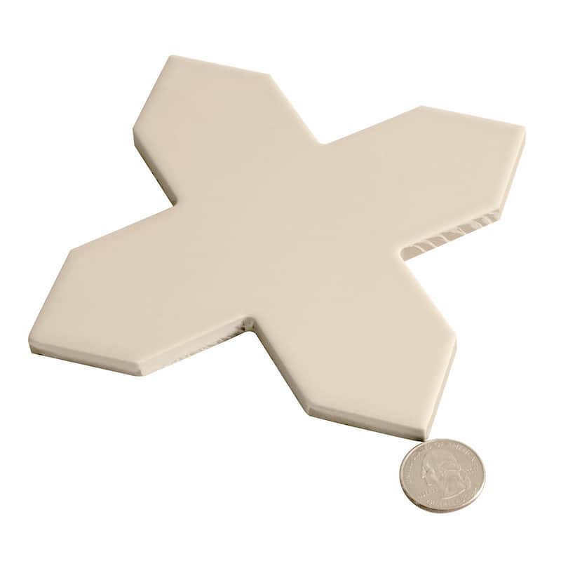Apollo tile 5" x 5" Seville Matte Ecru Taupe Porcelain Tile (5.31 sq ft/case) - 34 Pack