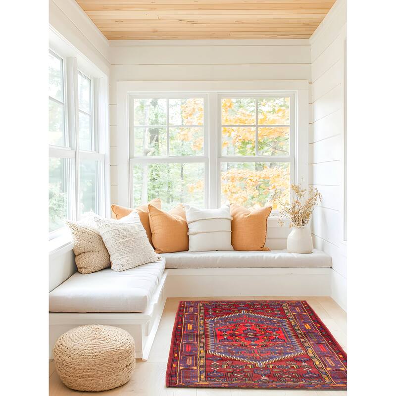 ECARPETGALLERY Hand-knotted Andelz Dark Blue Wool Rug - 4'4 x 6'7