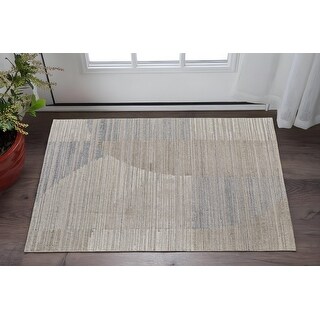 Stylish Rectangle Area Rug with Abstract Design - 36' X '24' X '0.39 ...