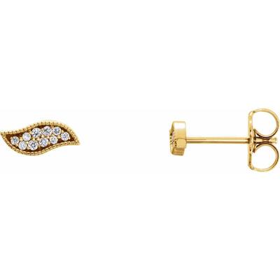 14K Yellow Gold 0.7 CTW Diamond Earrings