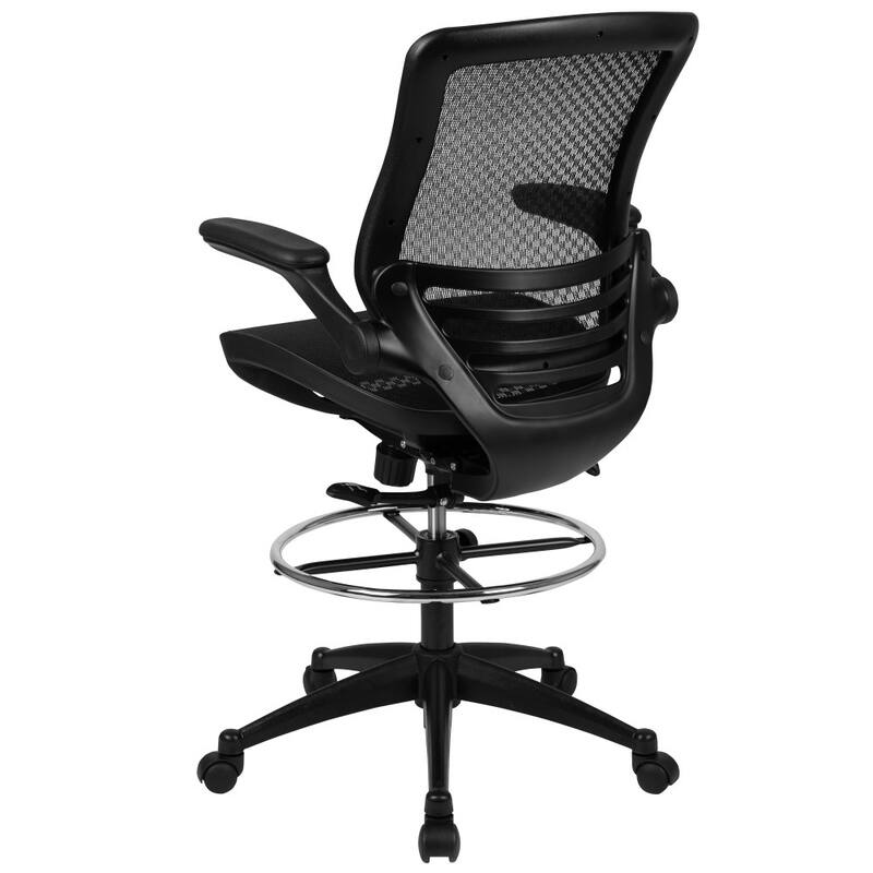 Mid-Back Swivel Office Chair with Adjustable Foot Ring