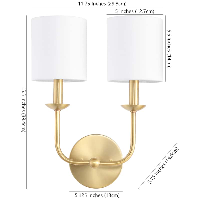 SAFAVIEH Lighting Ferrara Wall Sconce - 6" W x 12" D x 16" H