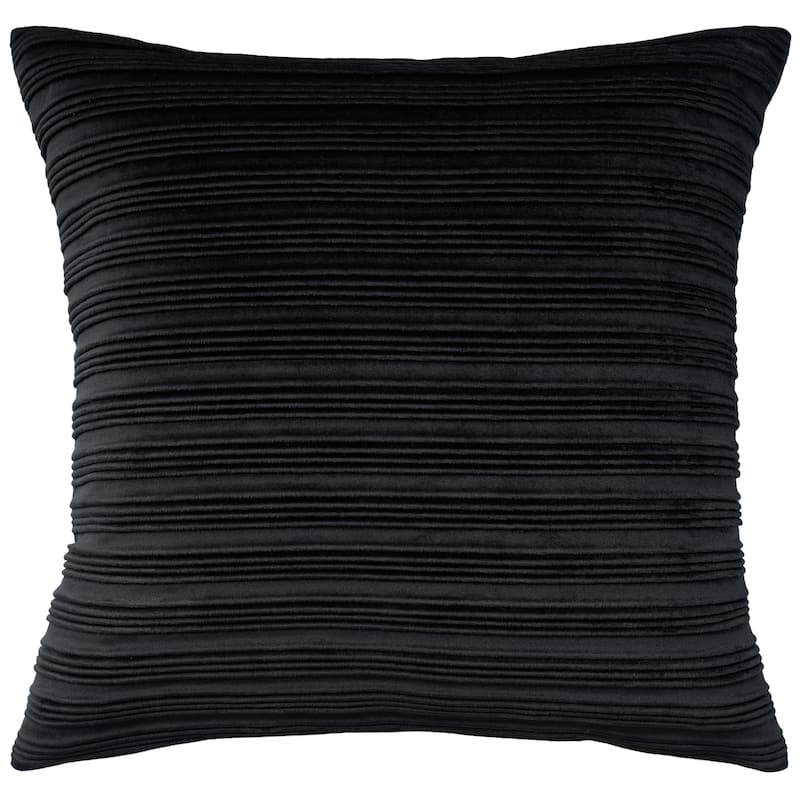 Waverly Waverly Indoor Plw Solid Throw Pillow - Black - 18" x 18"