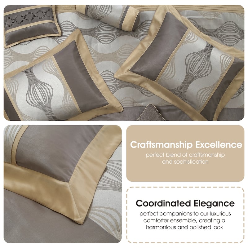 Nanshing Daniella 7-Piece Modern Geometric Comforter Set