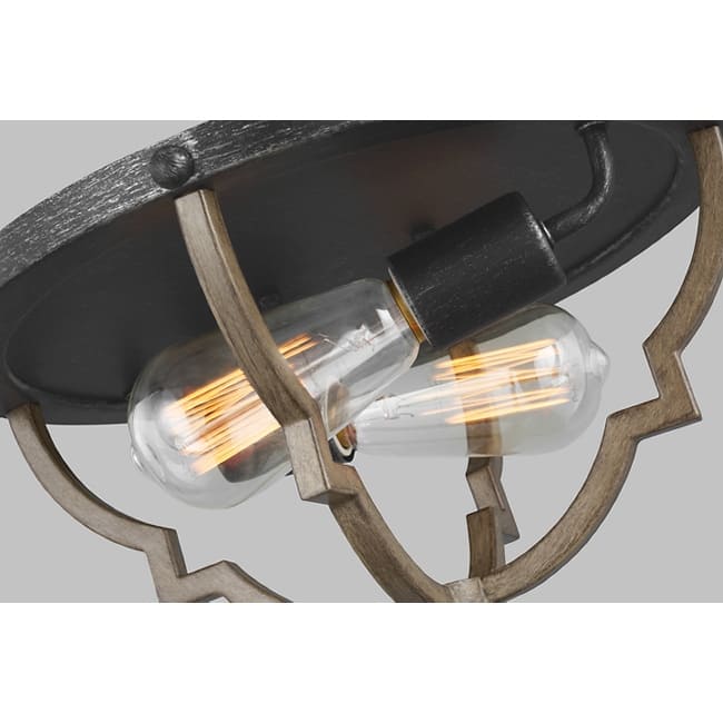 Socorro Two Light Transitional Flush Mount In Stardust