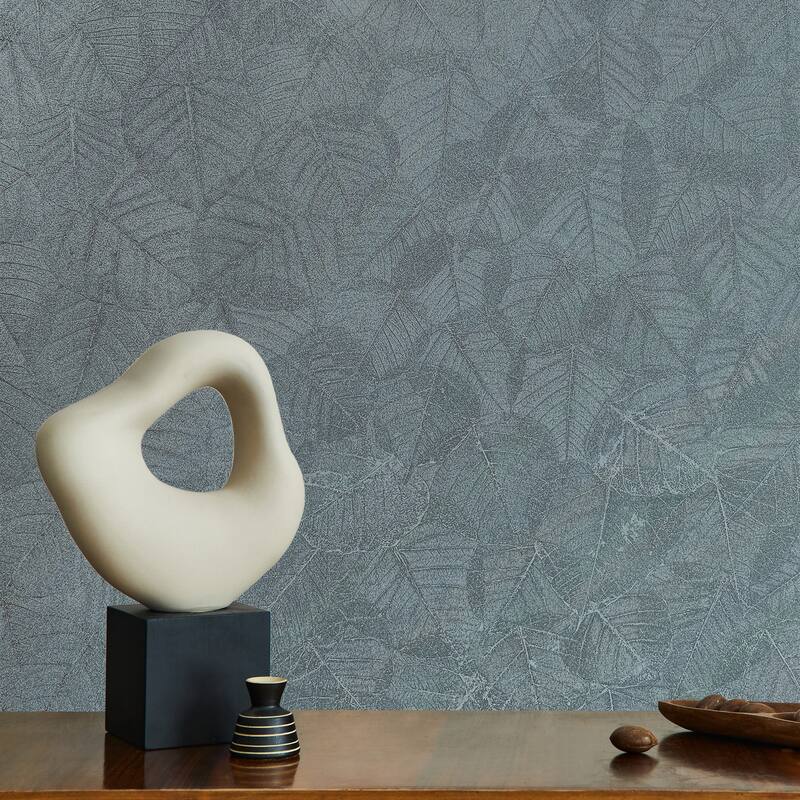 Veer Decor Luminous Leaf Collage with Ultra Fine Emboss Wallpaper