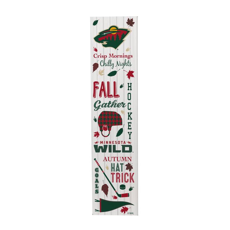 47" Double Sided Seasonal Porch Leaner, Minnesota Wild - 47" x 11.25"