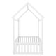 preview thumbnail 6 of 10, Twin Size Wood House Bed with Fence and Door, White