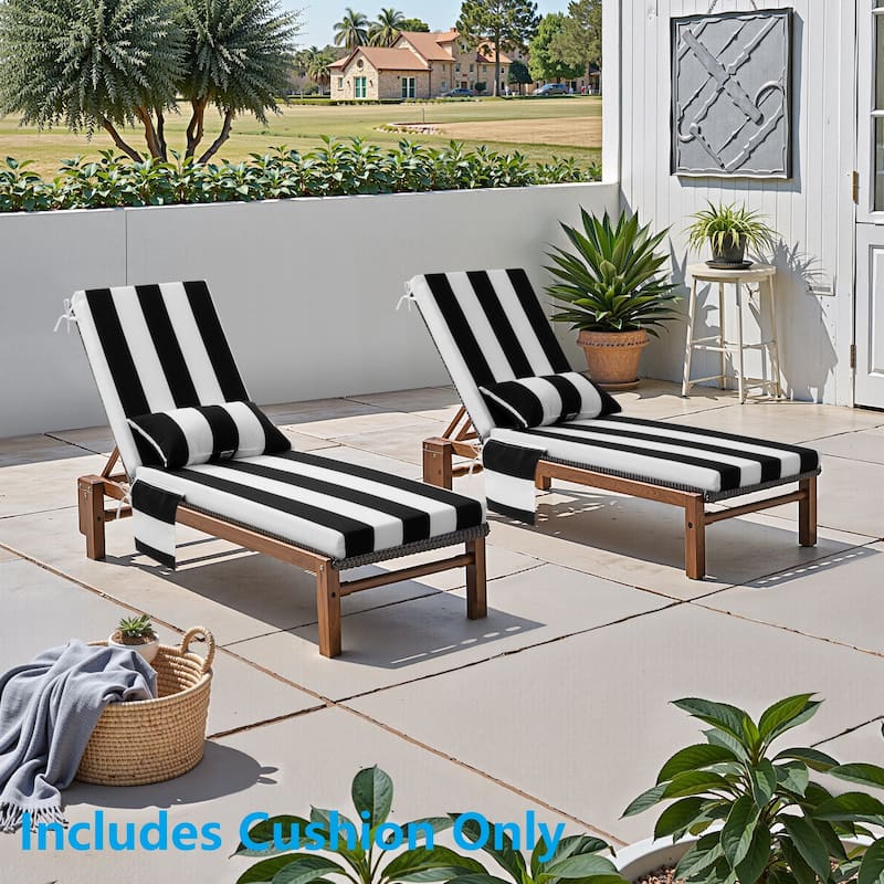 Outdoor Lounge Chair Cushions Patio Chaise Lounge Chair Seat Cushion with Pillow