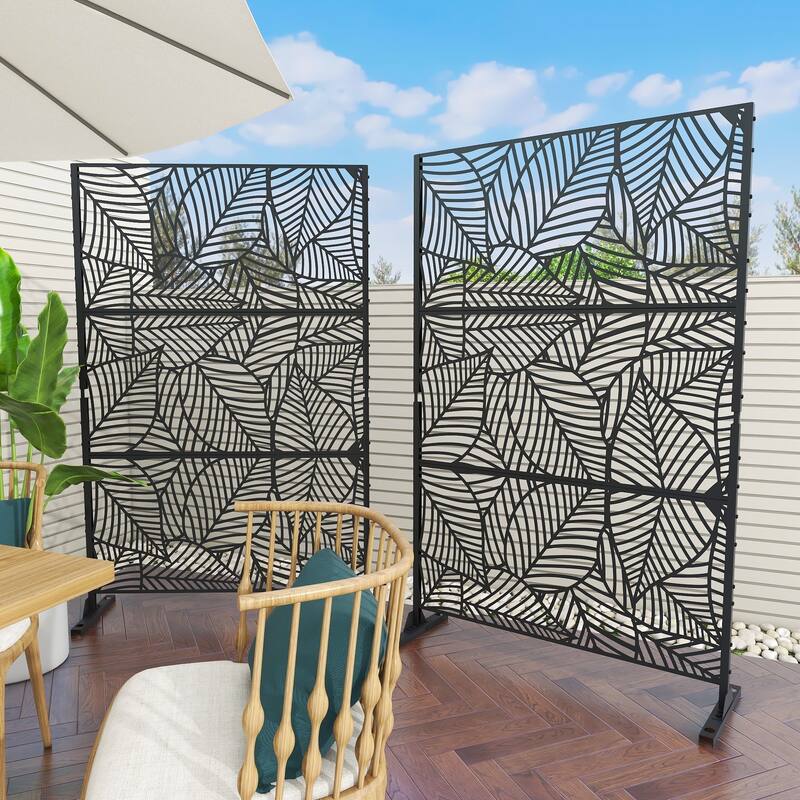 2Set Patio Outdoor Privacy Metal Screens and Panels